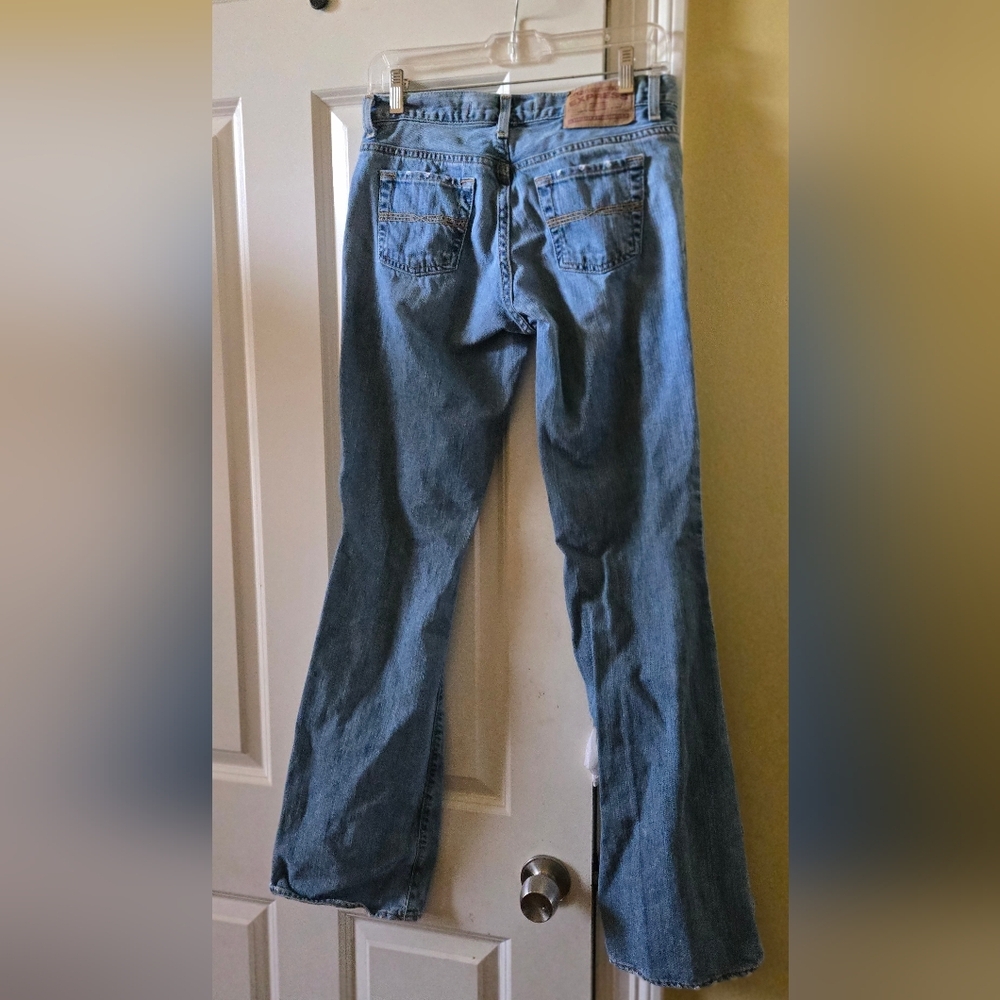 Express Womens Light Blue Flare Percision Fit Jean Y2k Vintage Size 4 Sarula - Picture 3 of 5